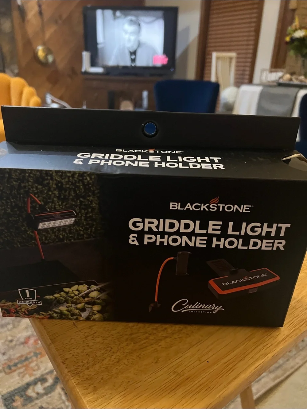 Blackstone Black Phone Holder with Orange Trim Griddle Light